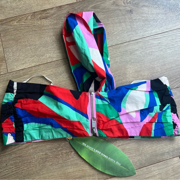 Farm Rio Colorful Monstera Organic Cotton Crop Top - Picture 4 of 7